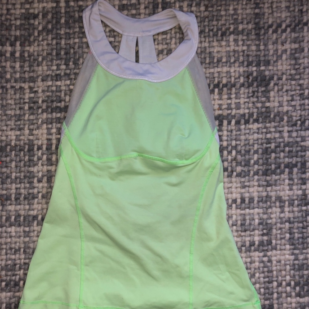 Lululemon work out tank. Neon green